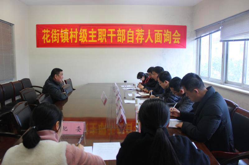 永康市花街鎮(zhèn)正在開展村主職干部自薦人集中面詢.jpg